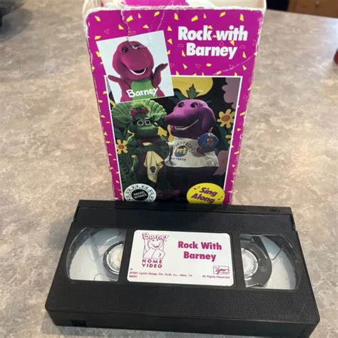 Barney And Friends Rock With Barney Vhs Video Tape Sing Along 1990 Vtg