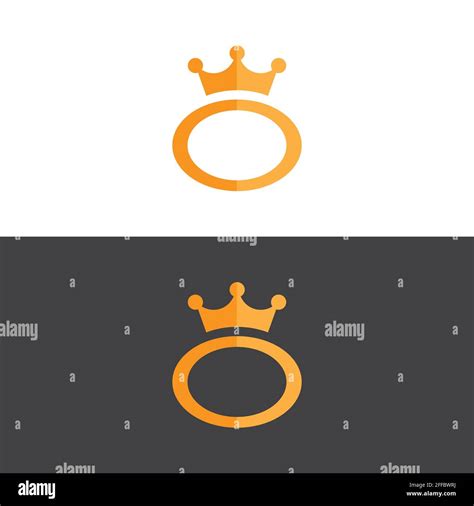 Elegant Crown Logo In Gold Frame Vector Image Stock Vector Image And Art