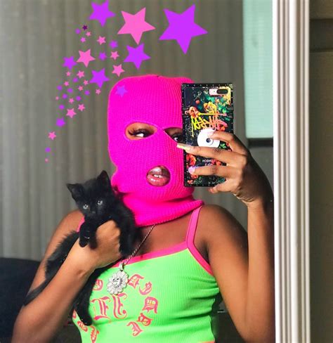 Pink Ski Mask 💓🦋 Girl Gang Aesthetic Ski Mask Mask Girl