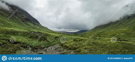 Hiking Trail Through Buachaille Etive Beag In The Scottish Highlands