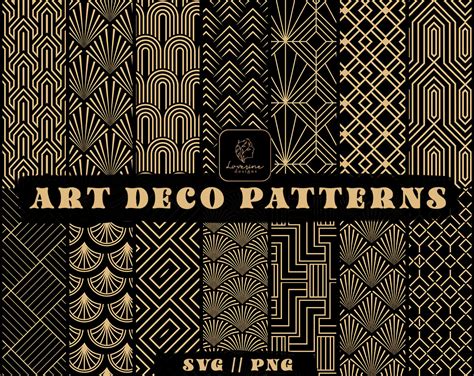Art Deco Pattern Svg Files For Cricut Gatsby Art Deco Etsy Australia
