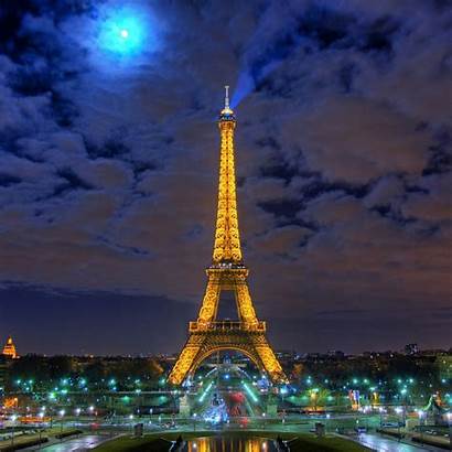 Paris Tower Eiffel Night France Ipad Pro