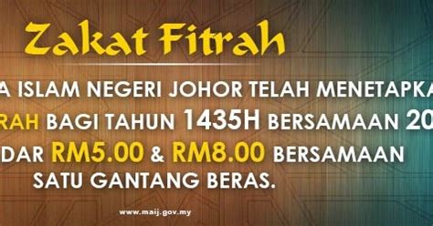 Anda boleh membuat bayaran dal website ini Kadar Zakat Fitrah 2014 / 1435 Bagi Negeri Johor - BEAM