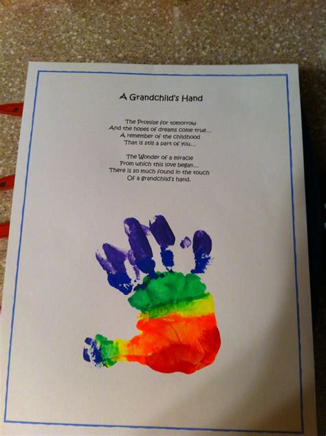 Grandparents Day Handprint Poem Printable