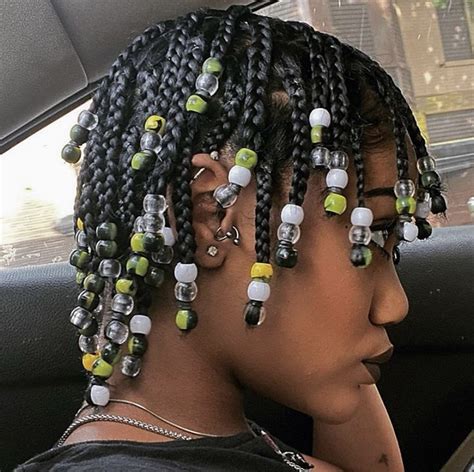 Short Natural Braids With Beads Braids With Beads Natural Hair