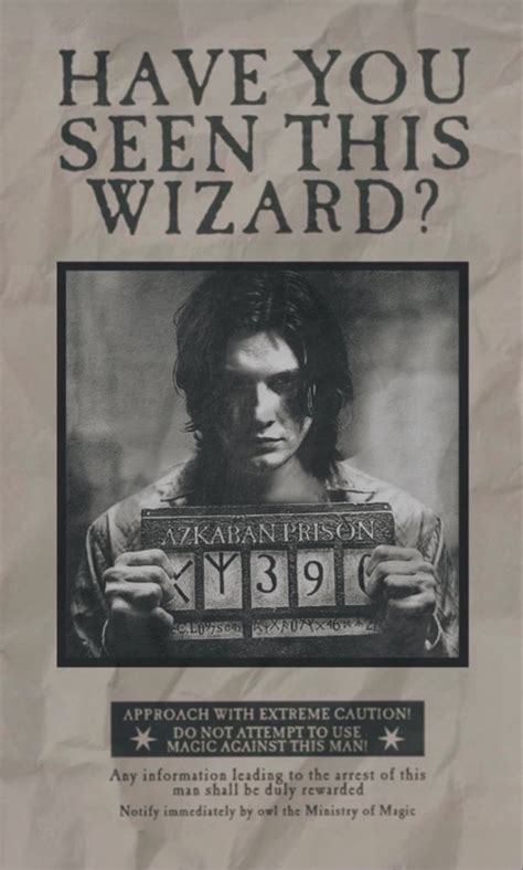 Sirius Black Wanted Poster Sirius Black Cartaz Harry Potter Harry Potter