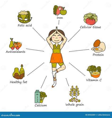 Pregnancy Nutrition Infographic Stock Vector Illustration Of Calcium