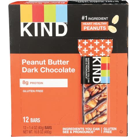 Kind Kind Plus Bars Peanut Butter Dark Chocolate Protein 12 Bars