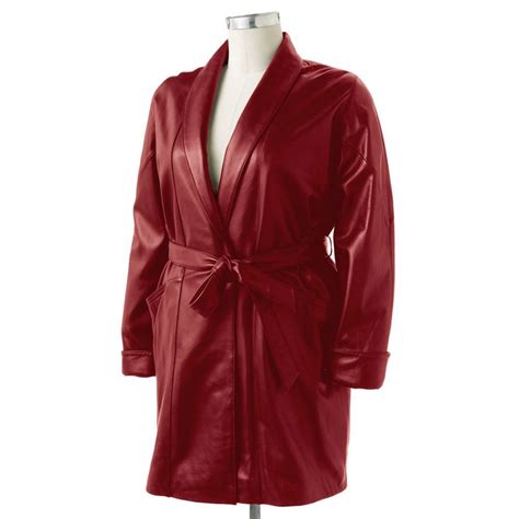 Womens Excelled Leather Coat Belted Coat Plus Size Coats Coats For