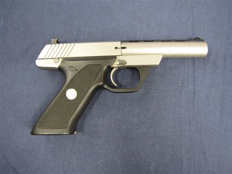 Colt Model 22 Target Semi Auto Pistol Stainless Look For Sale At