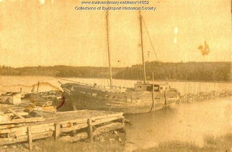 Old Ship In Harbor Bucksport Ca 1870 Maine Memory Network