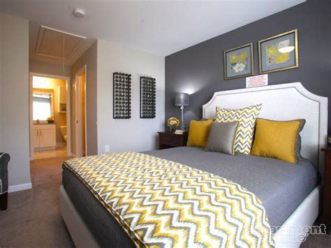 If you aren t sure about bright shades choose pale yellow. We love this yellow & gray palette in this #bedroom ...