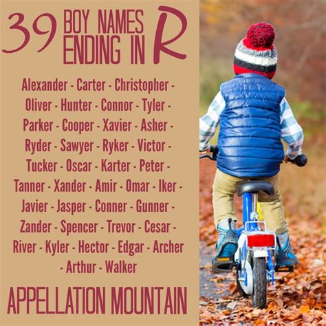 Boy Names Ending In R The 78 Most Popular Boy Names Child Popular