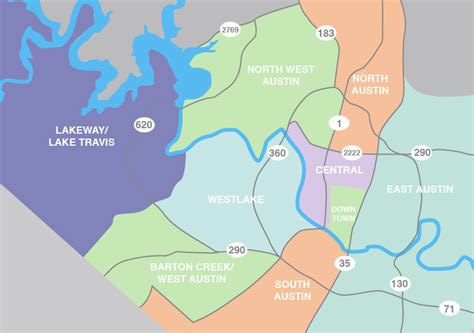 Map Of Austin And Surrounding Areas Map Images