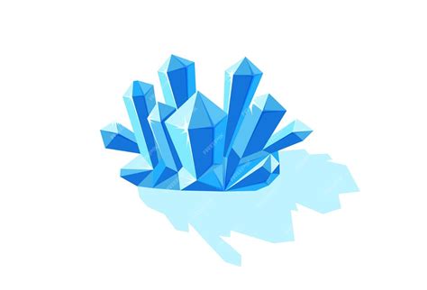 Premium Vector Crystals Of Ice With Shade Crystal Druse Made Of Blue