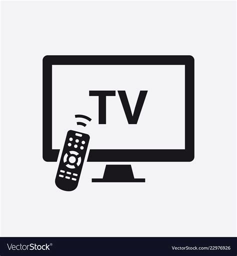 Smart Tv With Remote Control Icon Royalty Free Vector Image