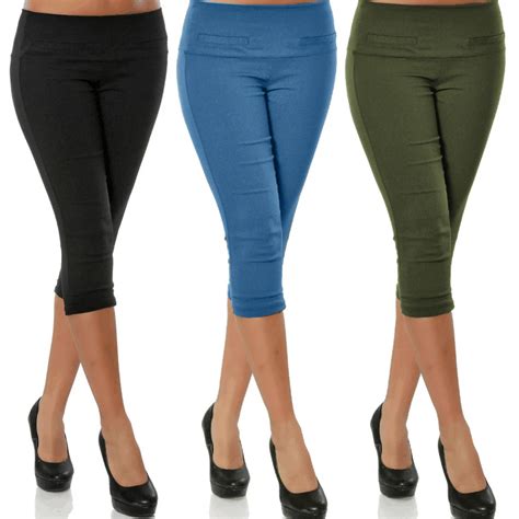 4xl Plus Size Women 34 Length Pants Fashion Elastic Waist Skinny
