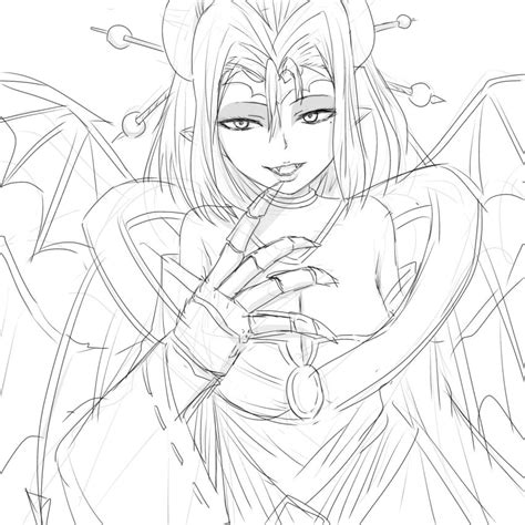 Lilithmon Digimon Highres Demon Demon Girl Fallen Angel Mark Of