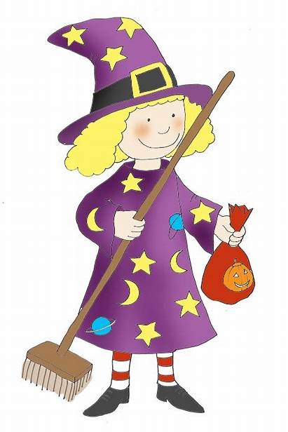 Witch Halloween Clipart Clip Broom Party Witches