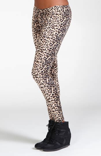 Leopard Print Leggings In Brown Dailylook