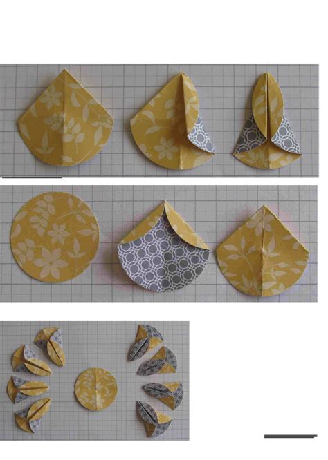 9 Circle Flower Tutorial Fabric Origami Origami Paper Art Fancy