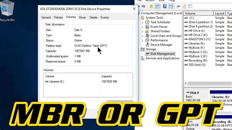 HOW TO CHECK IF A DISK DRIVE IS MBR OR GPT YouTube