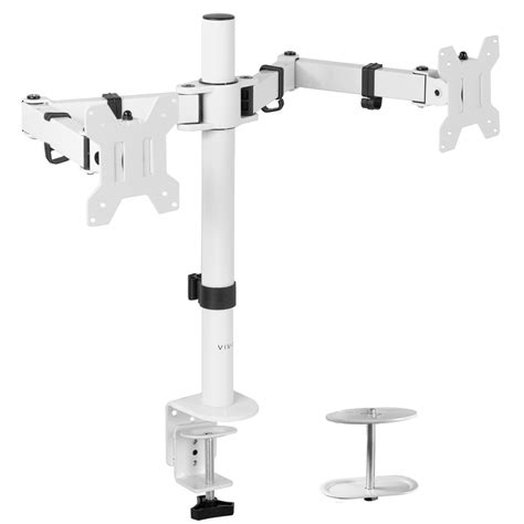 Our collection of desktop mounts. VIVO White Dual LCD Monitor Desk Mount Stand, Heavy Duty ...