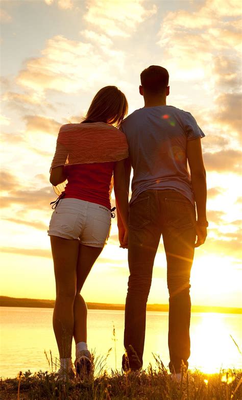 Romance Couple Love Sunset Together Hd Phone Wallpaper Peakpx