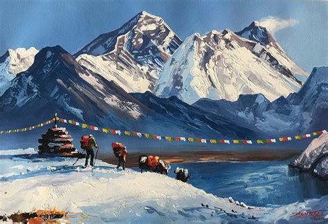 Mount Everest View From Gokyo Lake Nepal Himalayas Original Etsy