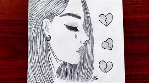 How To Draw A Sad Girl Pencil Sketch