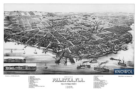 Beautifully Detailed Map Of Palatka Florida From 1884 Knowol