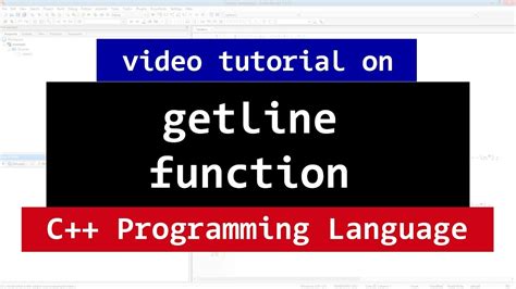 C++ getline Function | Reading an Entire Line from Streams | Video ...