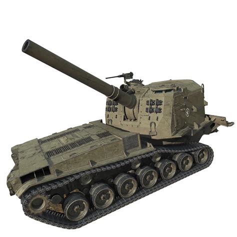 M53 M55 Self Propelled Artillery Tank 150 Tank Diy Paper Models Kids