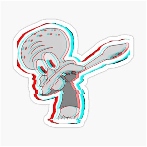 Squidward Dab Sticker By Clothing Royale Redbubble