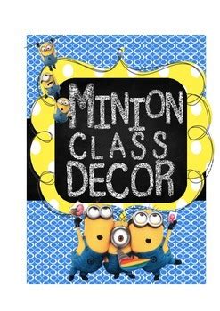 MINION CLASSROOM DECOR by Teaching in the 21st | TpT