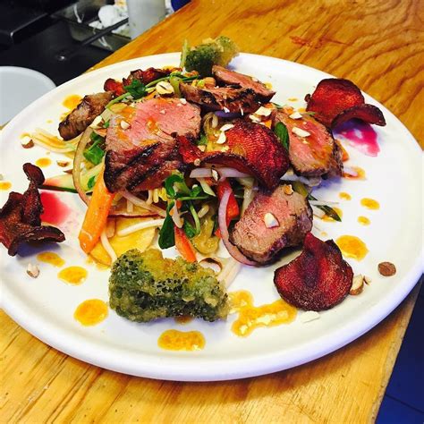 Bring a small pot of water to a boil on the stove. Thai beef Salad w Asian slaw picked kohlrabi broccoli ...