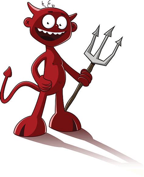 Best Devil Horns And Tail Cartoons Illustrations Royalty Free Vector