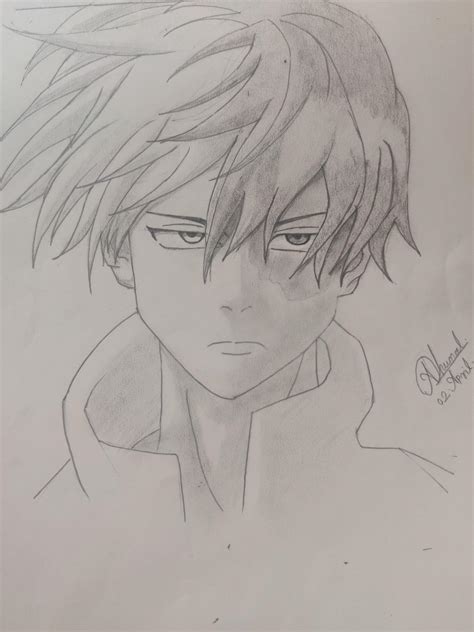 ️ Shoto Todoroki 🔥one Pencil Sketch Ranimeart