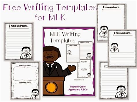Mlk Writing Paper Freebie Martin Luther King Writing Teaching