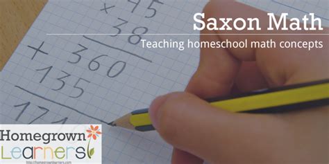 Saxon Math — Homegrown Learners