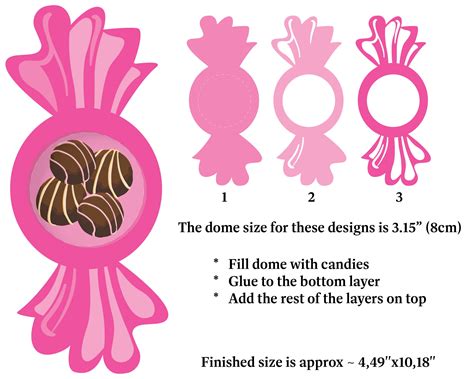 Candy Dome Svg Bundle Candy Holder Ornament Etsy