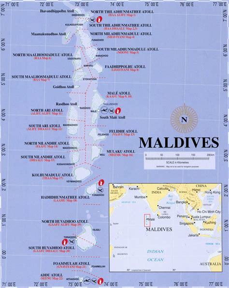 Maps Of Maldives General Map Of Maldives