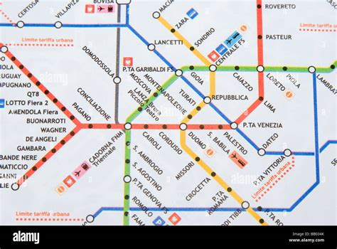 Milan Subway Map For Download Metro In Milan High Resolution Map Of