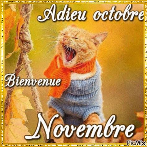 Adieu Octobre Bonjour Novembre  Animado Gratis Picmix