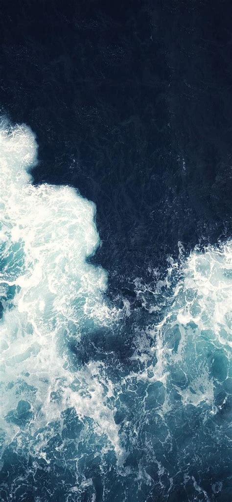 2436×1125 海浪 大海 蓝色 海水 海洋 苹果手机壁纸图片
