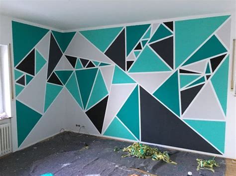 Diy Geometric Wall Patterns Geometric Wall Paint Wall Paint Designs