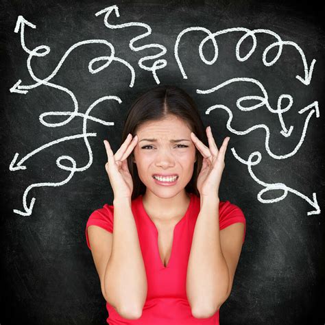 Confused Woman People Feeling Confusion And Chaos Indecisive