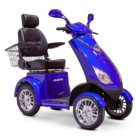 Blue Ewheels Ew 72 Fast 4 Wheel Mobility Scooter
