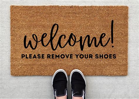 Welcome Remove Your Shoes Sign Take Off Your Shoes Door Sign Welcome
