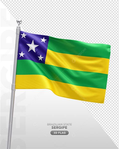 Bandeira do Estado de Sergipe para Composição PSD download Designi